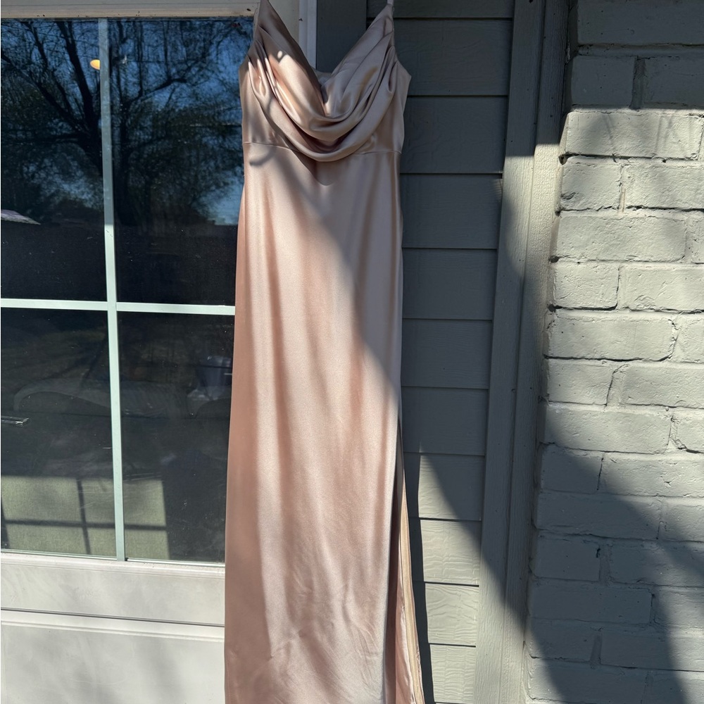Revelry Satin bridesmaid dress